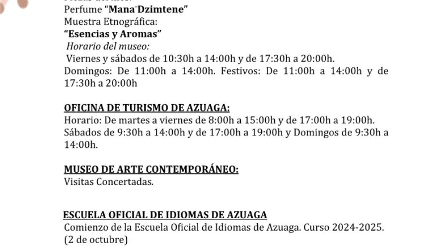 Agenda Cultural de Octubre