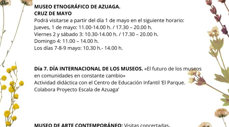 Agenda Cultural de mayo
